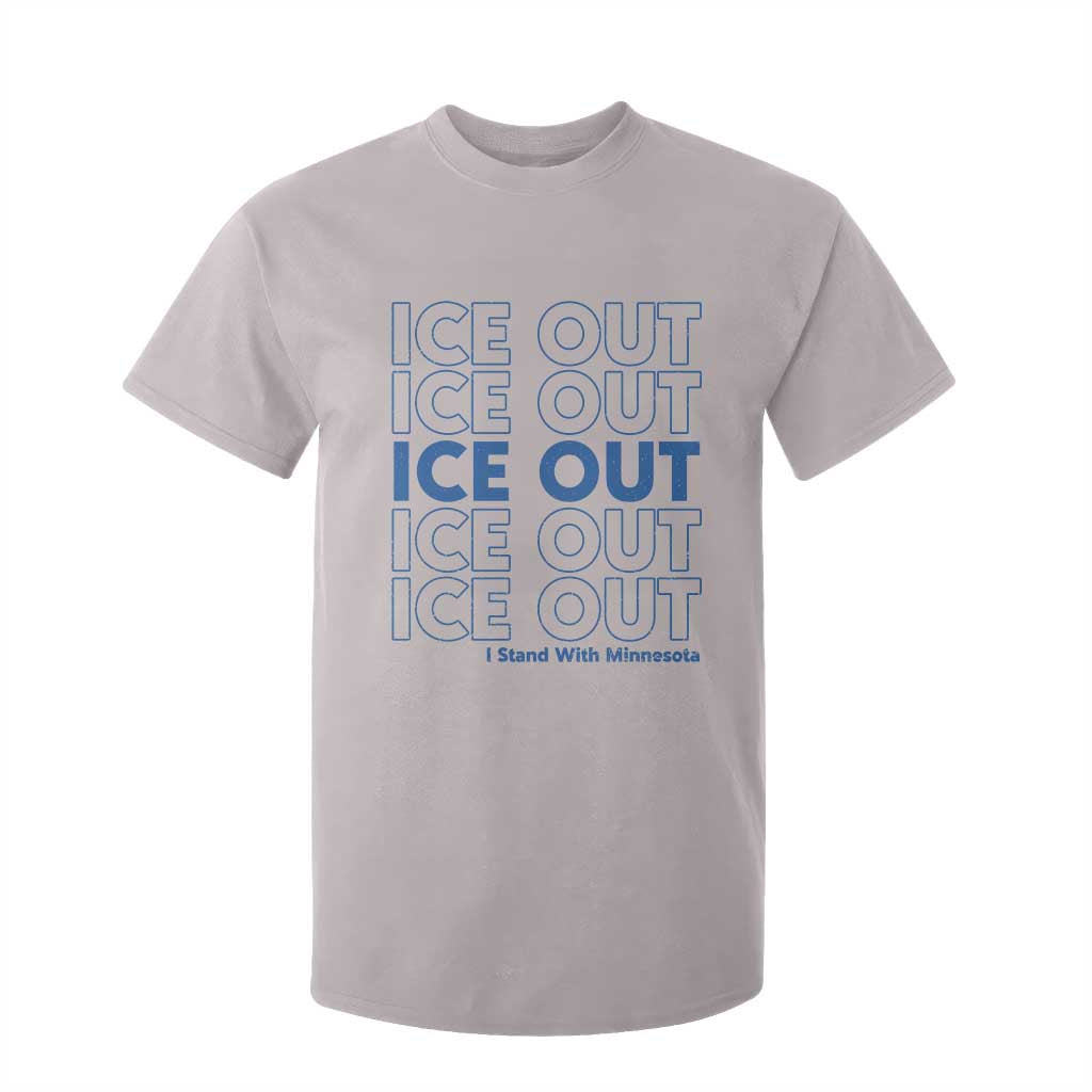 ICE Out T Shirt For Kid I Stand With Minnesota Minneapolis Anti ICE TS14 Ice Gray Print Your Wear