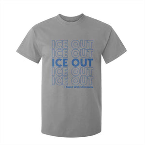 ICE Out T Shirt For Kid I Stand With Minnesota Minneapolis Anti ICE TS14 Sport Gray Print Your Wear