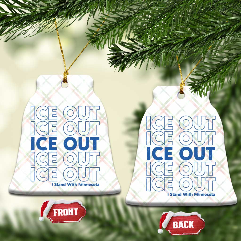 ICE Out Ceramic Ornament I Stand With Minnesota Minneapolis Anti ICE TS14 Print Your Wear