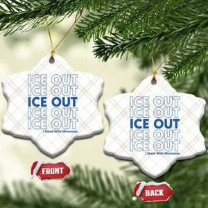 ICE Out Ceramic Ornament I Stand With Minnesota Minneapolis Anti ICE TS14 Print Your Wear