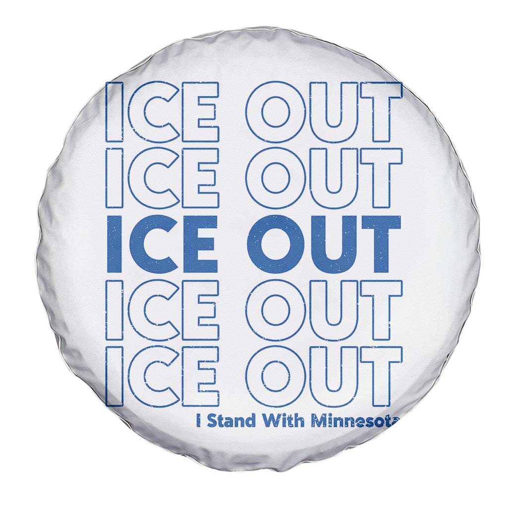 ICE Out Spare Tire Cover I Stand With Minnesota Minneapolis Anti ICE TS14 Print Your Wear