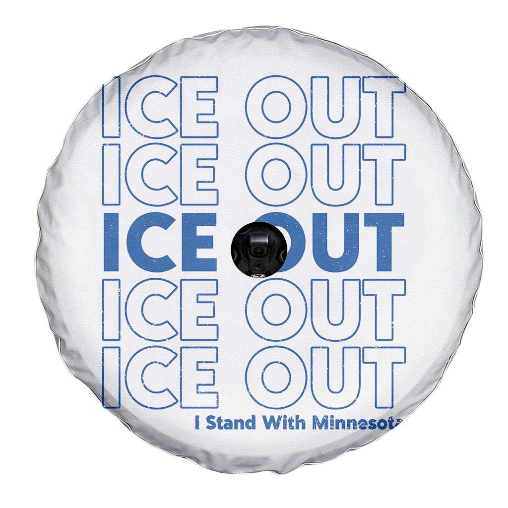 ICE Out Spare Tire Cover I Stand With Minnesota Minneapolis Anti ICE TS14 Print Your Wear