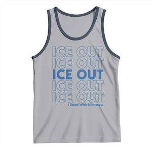 ICE Out Tank Top I Stand With Minnesota Minneapolis Anti ICE TS14 Athletic Heather Navy Print Your Wear
