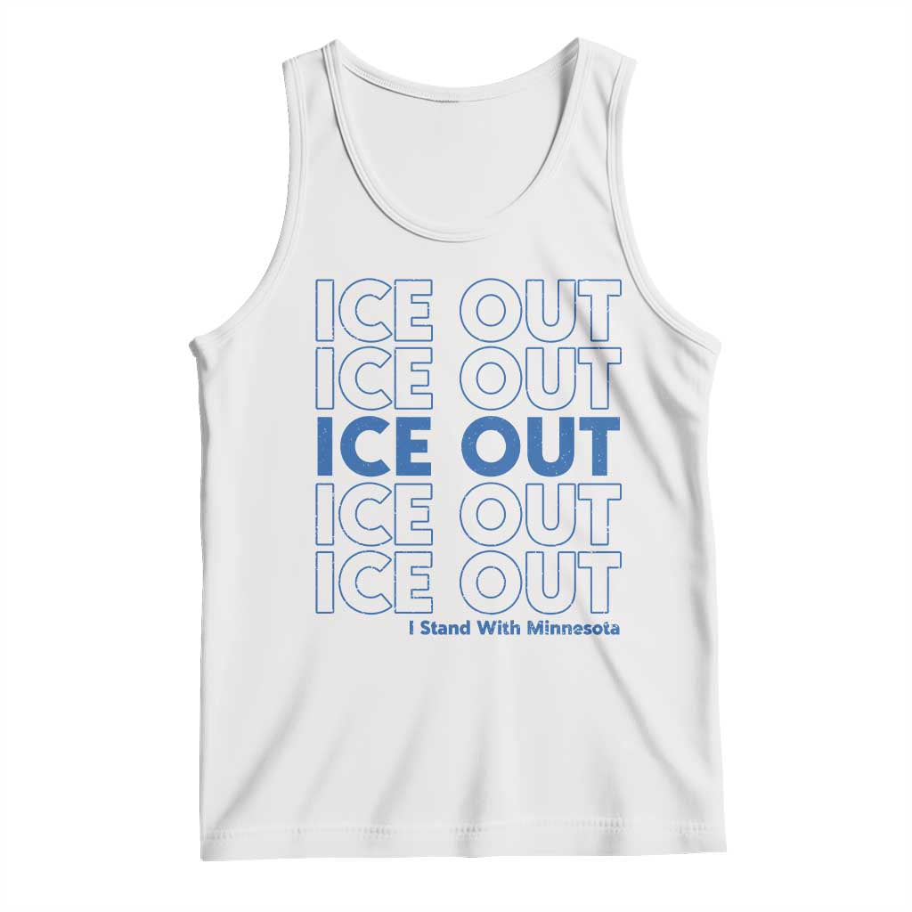 ICE Out Tank Top I Stand With Minnesota Minneapolis Anti ICE TS14 White Print Your Wear
