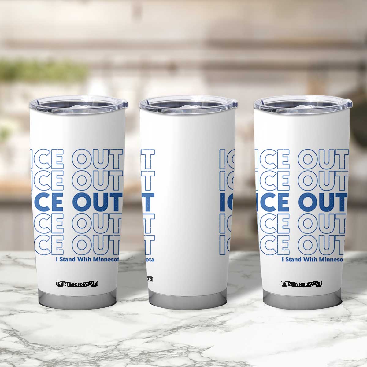 ICE Out Tumbler Cup I Stand With Minnesota Minneapolis Anti ICE TS14 Print Your Wear