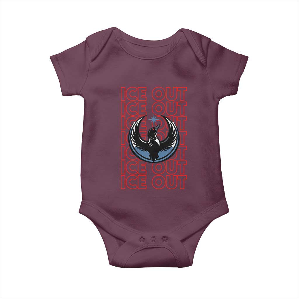 ICE Out Baby Onesie Minneapolis Resist Anti ICE Immigration Protest TS14 Maroon Print Your Wear