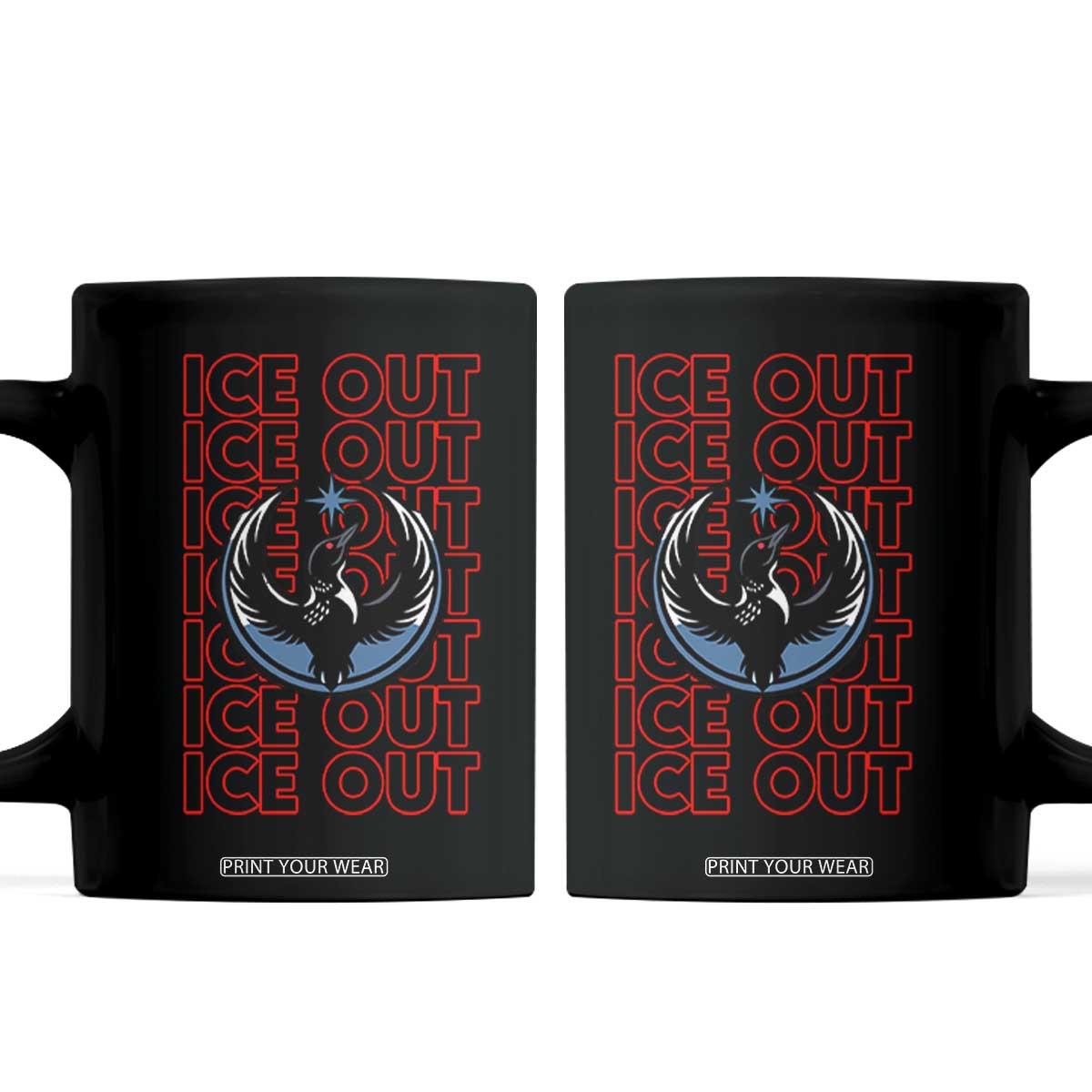 ICE Out Coffee Mug Minneapolis Resist Anti ICE Immigration Protest TS14 Black Print Your Wear