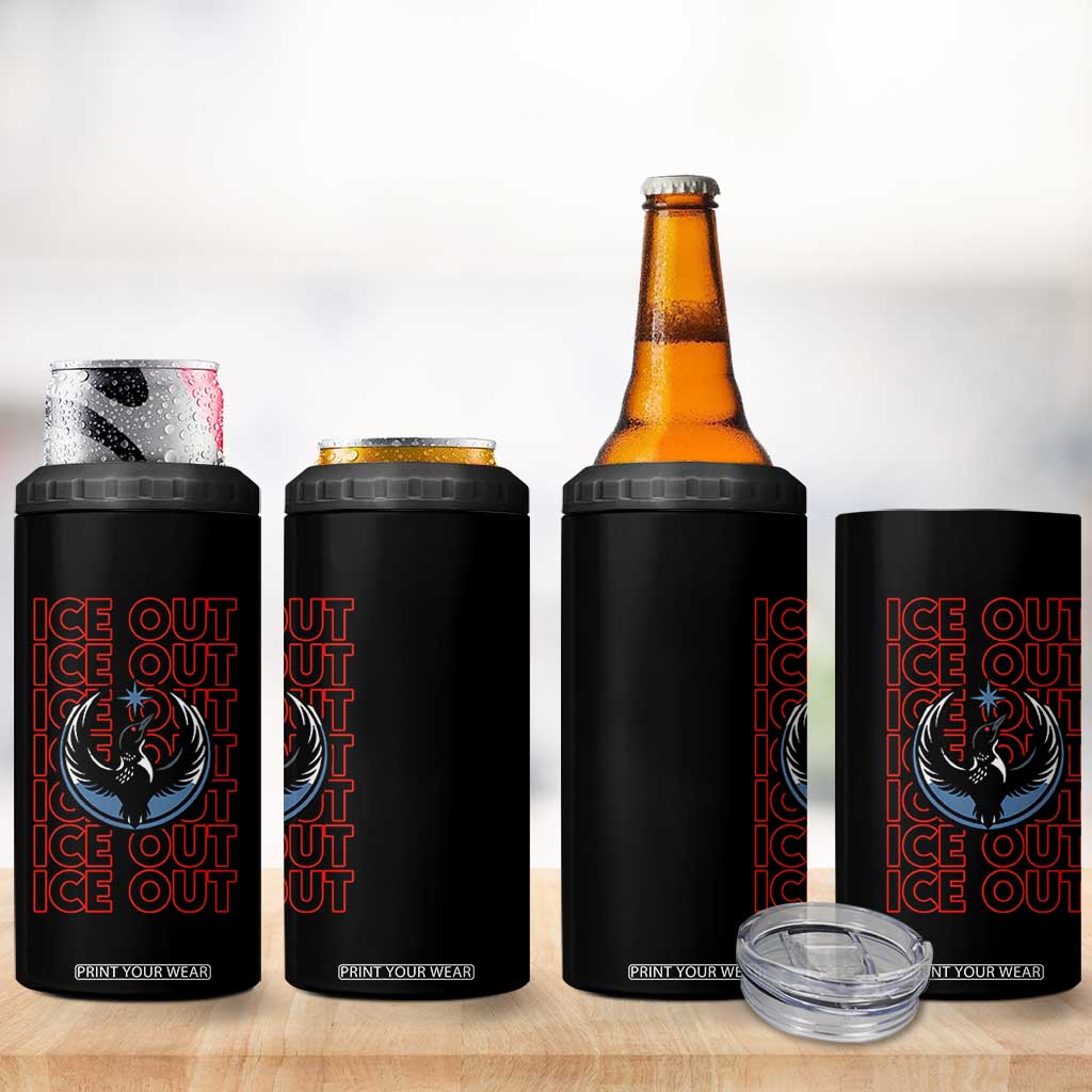ICE Out 4 in 1 Can Cooler Tumbler Minneapolis Resist Anti ICE Immigration Protest TS14 Print Your Wear