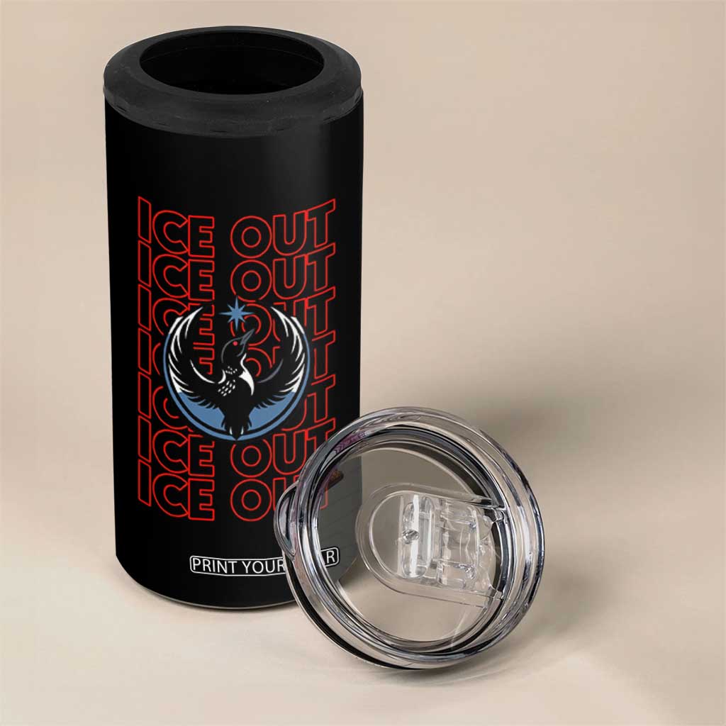 ICE Out 4 in 1 Can Cooler Tumbler Minneapolis Resist Anti ICE Immigration Protest TS14 Print Your Wear
