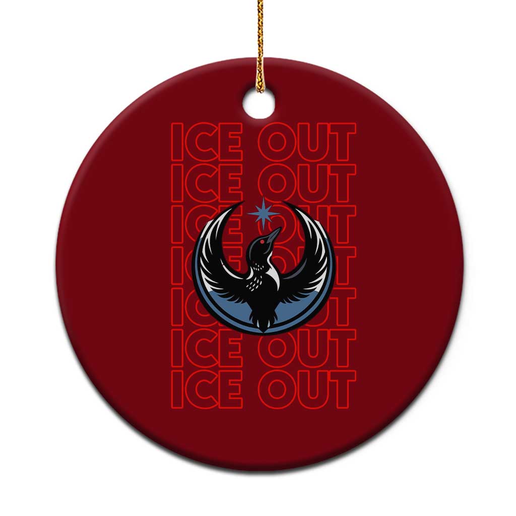 ICE Out Ceramic Ornament Minneapolis Resist Anti ICE Immigration Protest TS14 1pc Red Print Your Wear