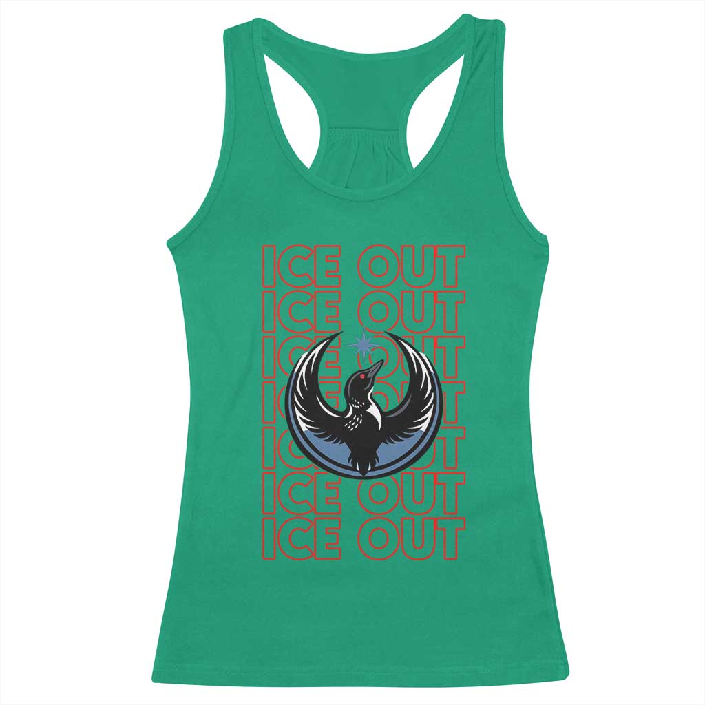 ICE Out Racerback Tank Top Minneapolis Resist Anti ICE Immigration Protest TS14 Irish Green Print Your Wear