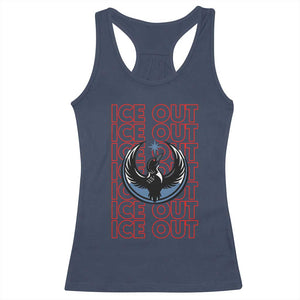 ICE Out Racerback Tank Top Minneapolis Resist Anti ICE Immigration Protest TS14 Navy Print Your Wear