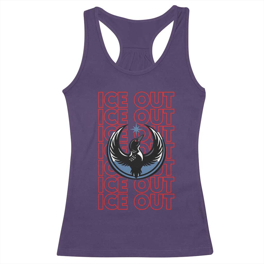 ICE Out Racerback Tank Top Minneapolis Resist Anti ICE Immigration Protest TS14 Purple Print Your Wear