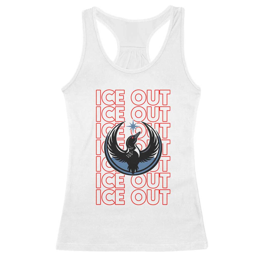 ICE Out Racerback Tank Top Minneapolis Resist Anti ICE Immigration Protest TS14 White Print Your Wear