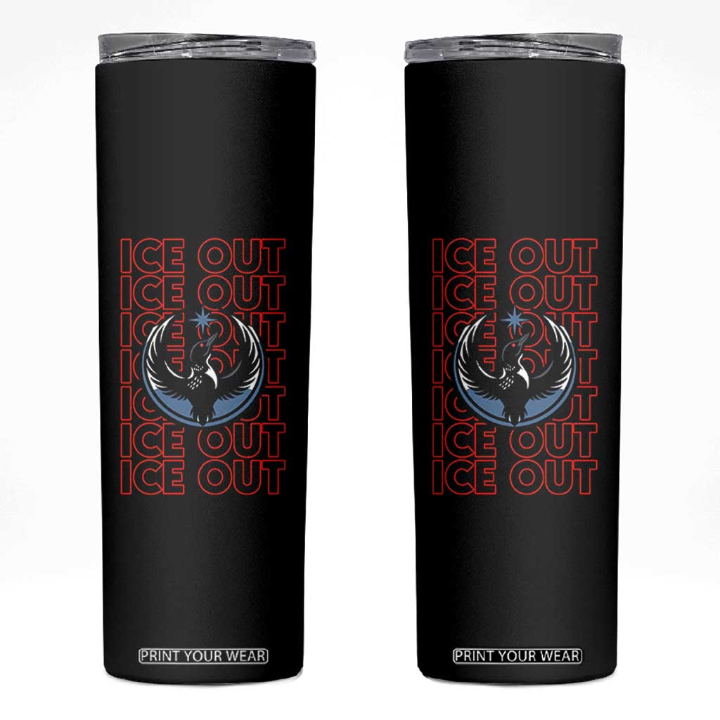 ICE Out Skinny Tumbler Minneapolis Resist Anti ICE Immigration Protest TS14 Black Print Your Wear