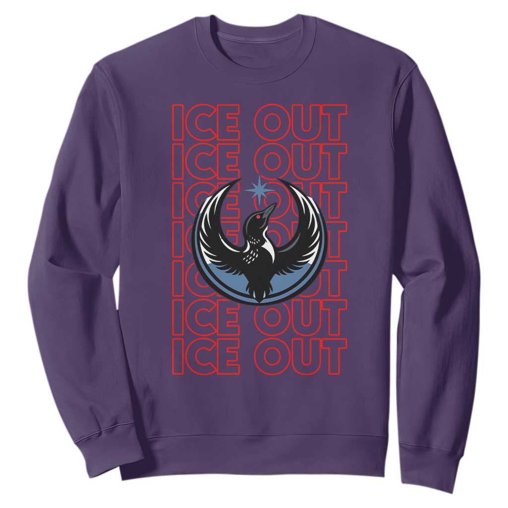 ICE Out Sweatshirt Minneapolis Resist Anti ICE Immigration Protest TS14 Purple Print Your Wear