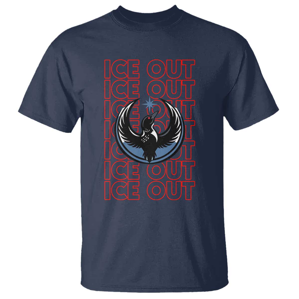 ICE Out T Shirt Minneapolis Resist Anti ICE Immigration Protest TS14 Navy Print Your Wear
