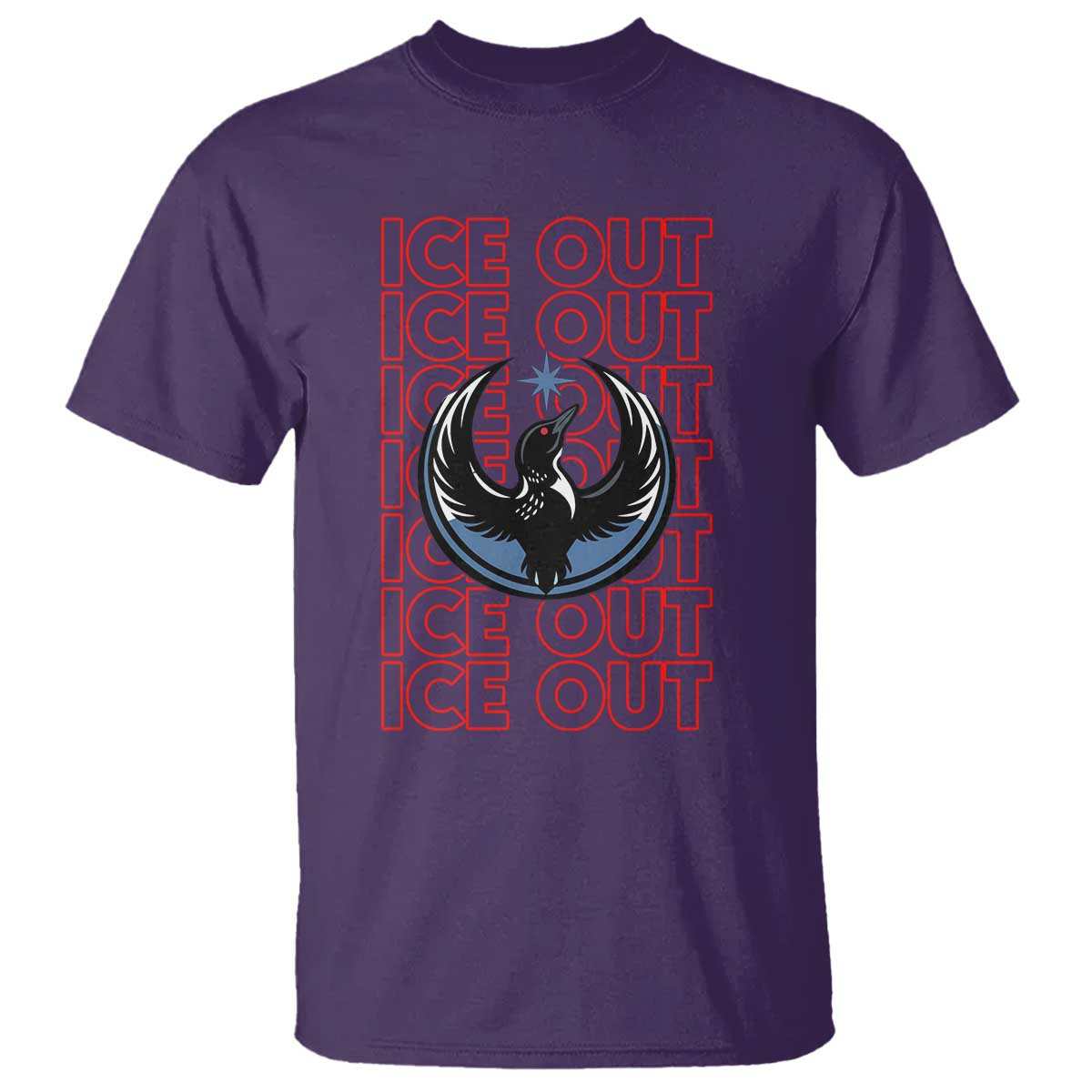 ICE Out T Shirt Minneapolis Resist Anti ICE Immigration Protest TS14 Purple Print Your Wear
