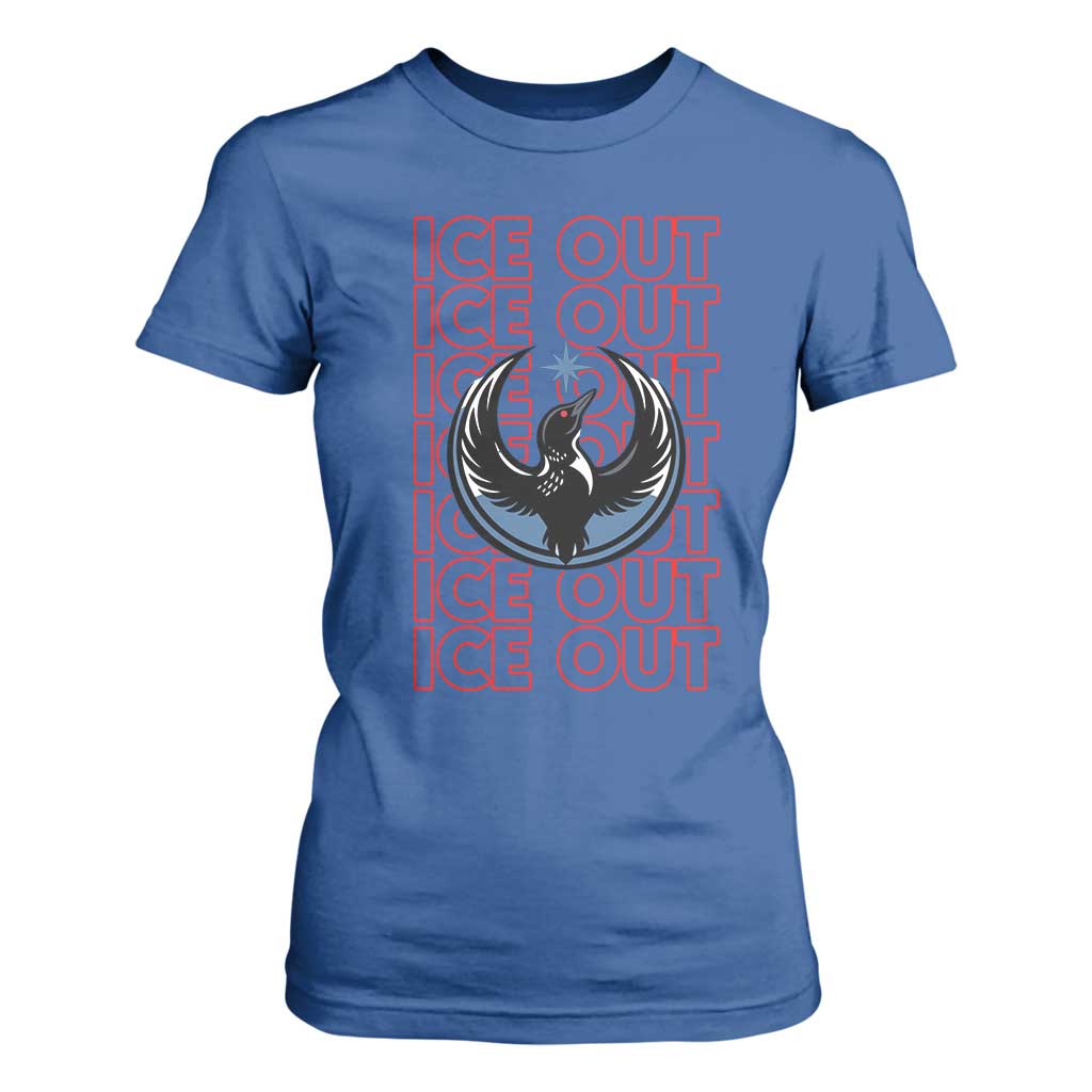 ICE Out T Shirt For Women Minneapolis Resist Anti ICE Immigration Protest TS14 Royal Blue Print Your Wear