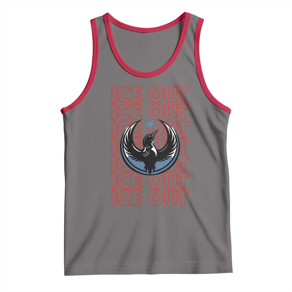 ICE Out Tank Top Minneapolis Resist Anti ICE Immigration Protest TS14 Deep Heather Red Print Your Wear