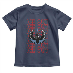 ICE Out Toddler T Shirt Minneapolis Resist Anti ICE Immigration Protest TS14 Navy Print Your Wear