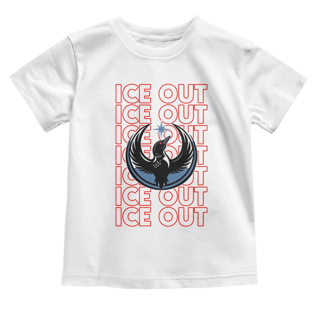 ICE Out Toddler T Shirt Minneapolis Resist Anti ICE Immigration Protest TS14 White Print Your Wear