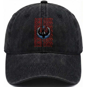 ICE Out Washed Cotton Baseball Cap Minneapolis Resist Anti ICE Immigration Protest TS14 Washed Cap Universal Fit Black Print Your Wear