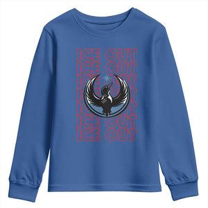 ICE Out Youth Sweatshirt Minneapolis Resist Anti ICE Immigration Protest TS14 Royal Blue Print Your Wear