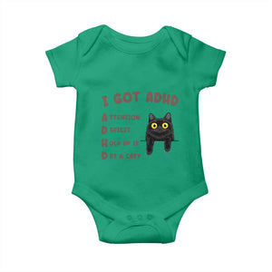 I Got ADHD is that A Cat Baby Onesie Funny Cat Lover TS14 Irish Green Print Your Wear