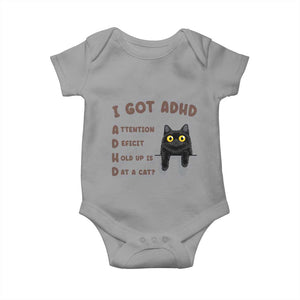 I Got ADHD is that A Cat Baby Onesie Funny Cat Lover TS14 Sport Gray Print Your Wear