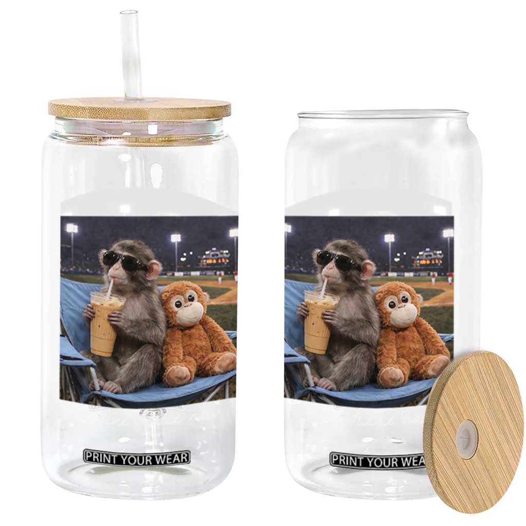 Funny Punch Monkey Baseball Glass Can I Live Here Now Ballpark Graphic TS14 Print Your Wear