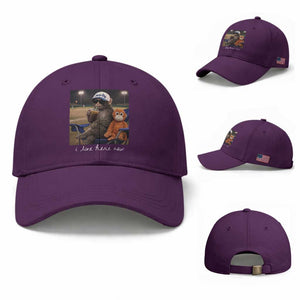 I Live Here Now Punch Monkey Baseball Cap Funny Drinking Iced Coffee Baseball Field TS14 Baseball Cap Universal Fit Purple Print Your Wear