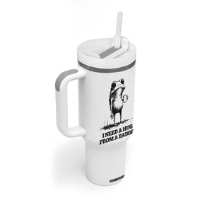 I Need A Hug from A Baddie Tumbler With Handle Funny Frog Saying Quote TS14 Print Your Wear