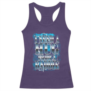 I Need A Hug from A Baddie Racerback Tank Top Funny Flirty Meme TS14 Purple Print Your Wear
