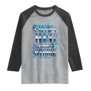 I Need A Hug from A Baddie Raglan Shirt Funny Flirty Meme TS14 Heather Gray Heather Charcoal Print Your Wear