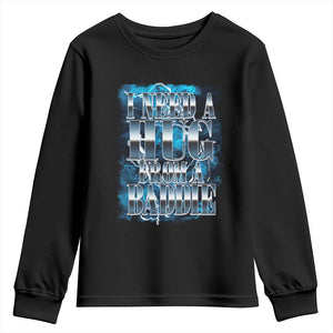 I Need A Hug from A Baddie Youth Sweatshirt Funny Flirty Meme TS14 Black Print Your Wear