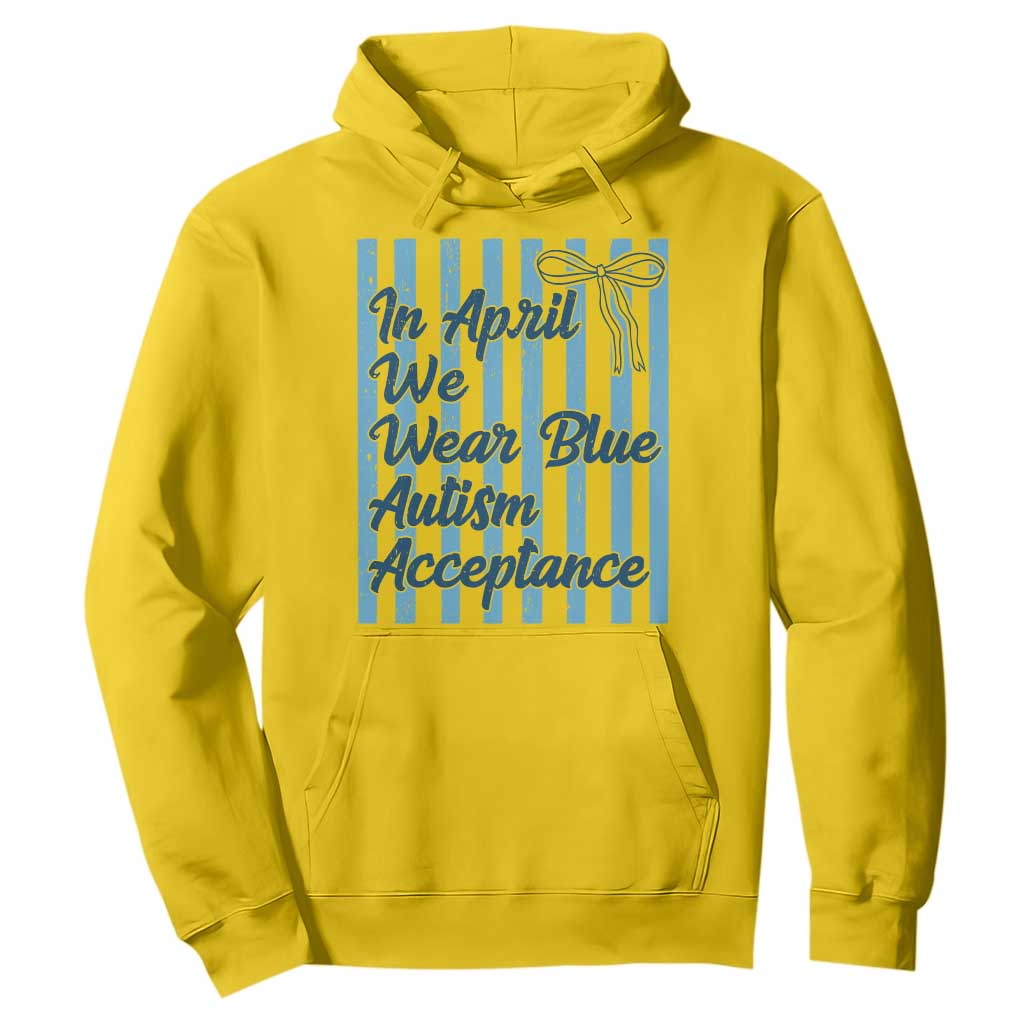 Autism Acceptance Hoodie In April We Wear Blue Support Neurodivergent TS14 Daisy Print Your Wear