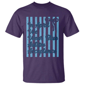 Autism Acceptance T Shirt In April We Wear Blue Support Neurodivergent TS14 Purple Print Your Wear
