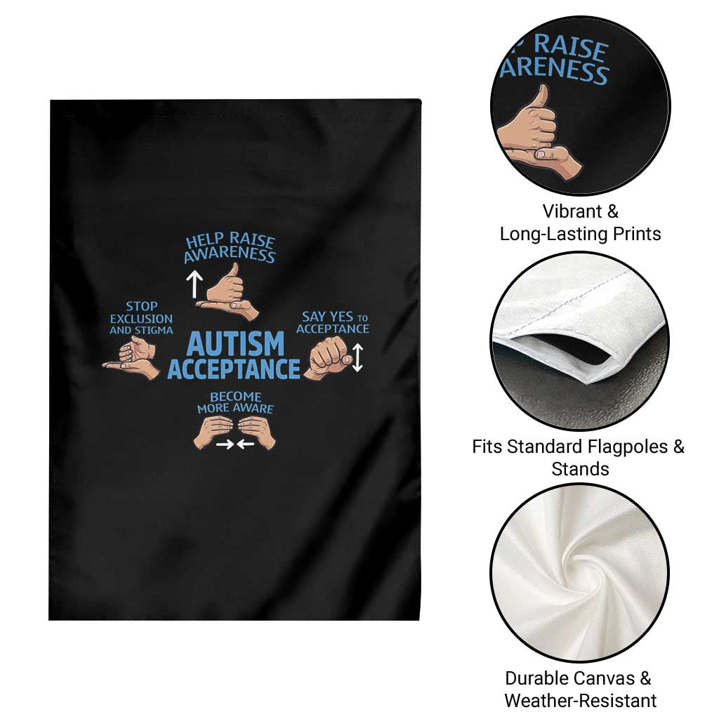Autism Acceptance Garden Flag Hand Neurodiversity SPED Teacher TS14 Print Your Wear