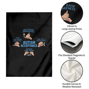 Autism Acceptance Garden Flag Hand Neurodiversity SPED Teacher TS14 Print Your Wear
