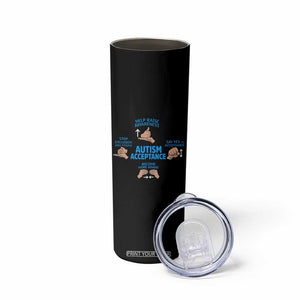 Autism Acceptance Skinny Tumbler Hand Neurodiversity SPED Teacher TS14 Print Your Wear
