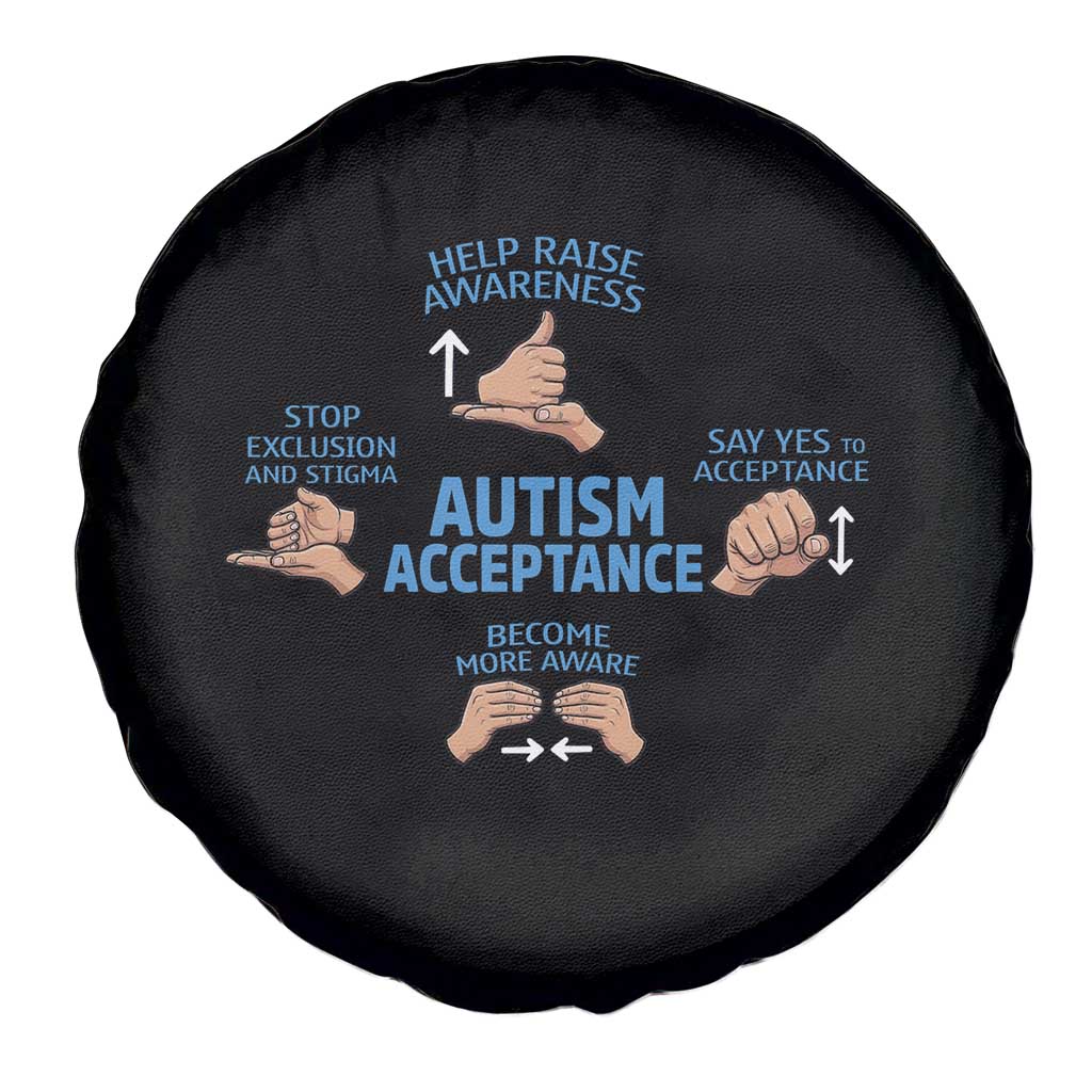 Autism Acceptance Spare Tire Cover Hand Neurodiversity SPED Teacher TS14 Print Your Wear