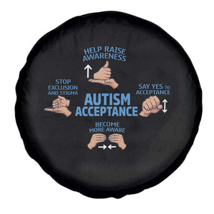 Autism Acceptance Spare Tire Cover Hand Neurodiversity SPED Teacher TS14 Print Your Wear