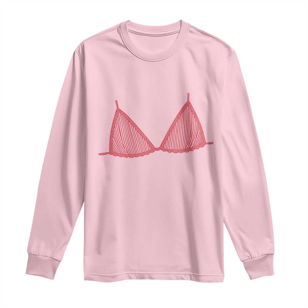Coastal Bikini Long Sleeve Shirt Girls Trip Matching Beach Weekend TS14 Light Pink Print Your Wear