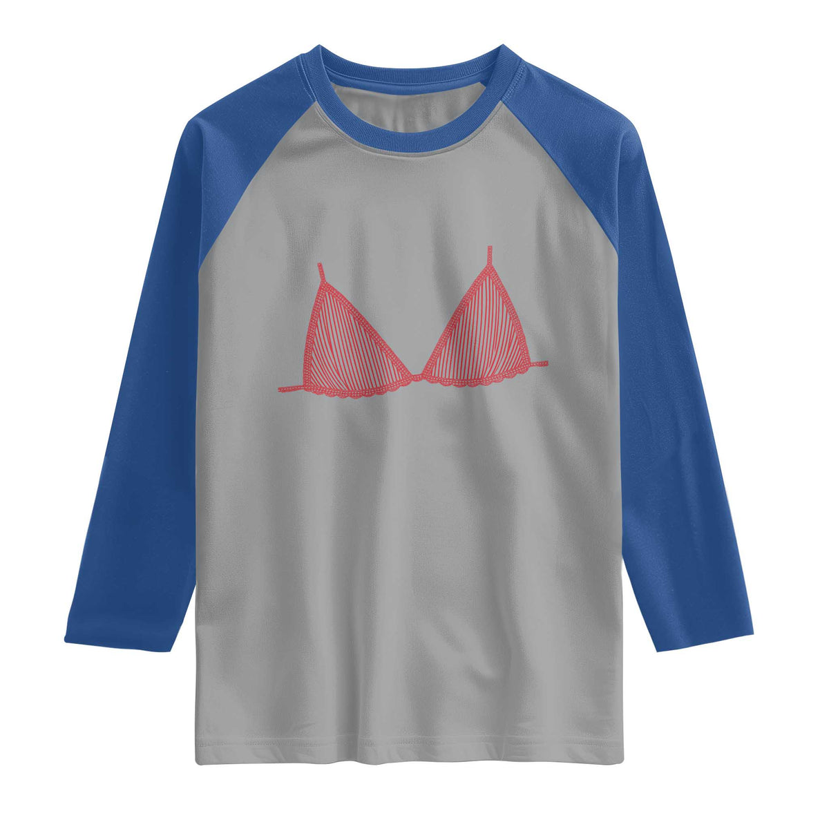 Coastal Bikini Raglan Shirt Girls Trip Matching Beach Weekend TS14 Sport Gray Royal Print Your Wear