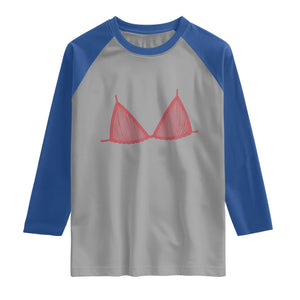 Coastal Bikini Raglan Shirt Girls Trip Matching Beach Weekend TS14 Sport Gray Royal Print Your Wear
