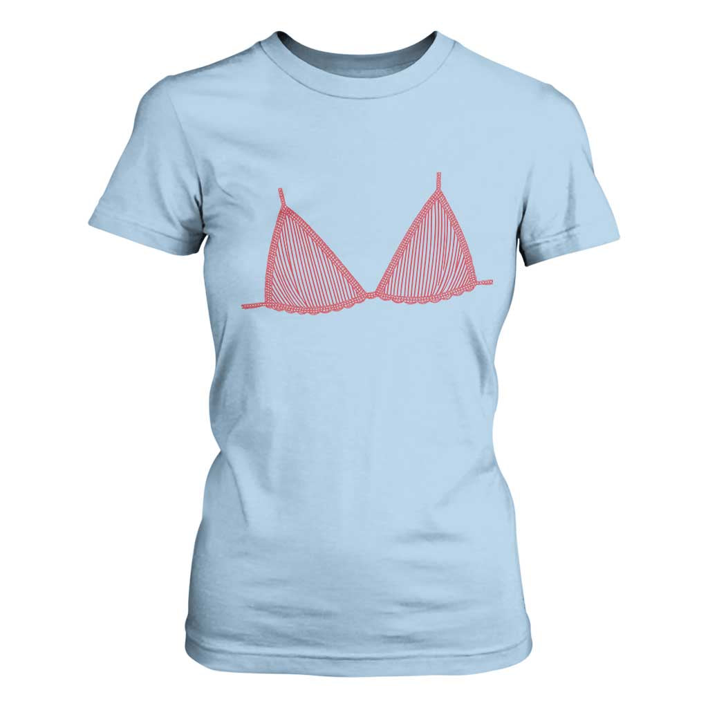 Coastal Bikini T Shirt For Women Girls Trip Matching Beach Weekend TS14 Light Blue Print Your Wear