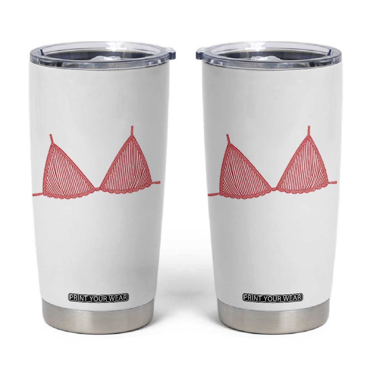Coastal Bikini Tumbler Cup Girls Trip Matching Beach Weekend TS14 White Print Your Wear