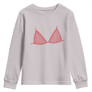 Coastal Bikini Youth Sweatshirt Girls Trip Matching Beach Weekend TS14 Ice Gray Print Your Wear