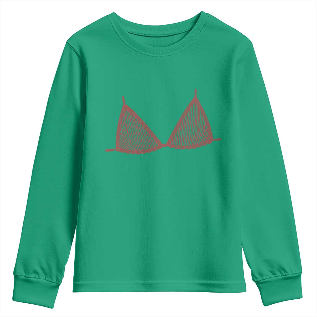 Coastal Bikini Youth Sweatshirt Girls Trip Matching Beach Weekend TS14 Irish Green Print Your Wear